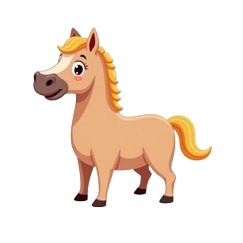 Cute Cartoon Horse